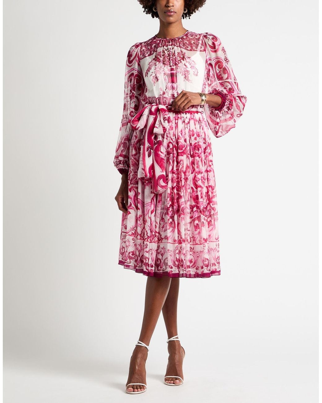 Dolce & Gabbana Pink Midi Dress