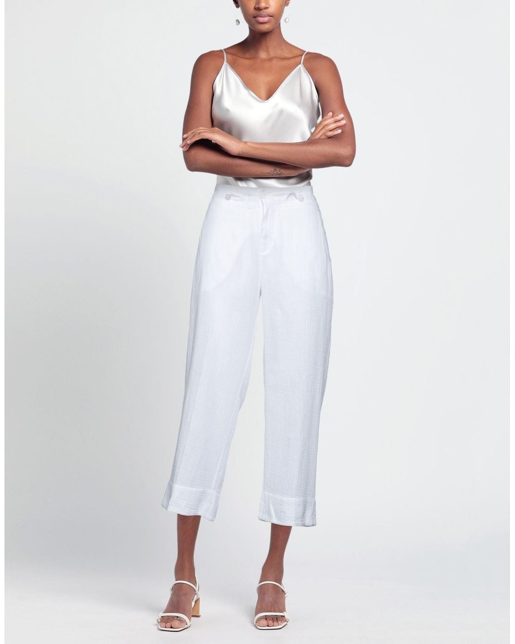 European Culture White Pants