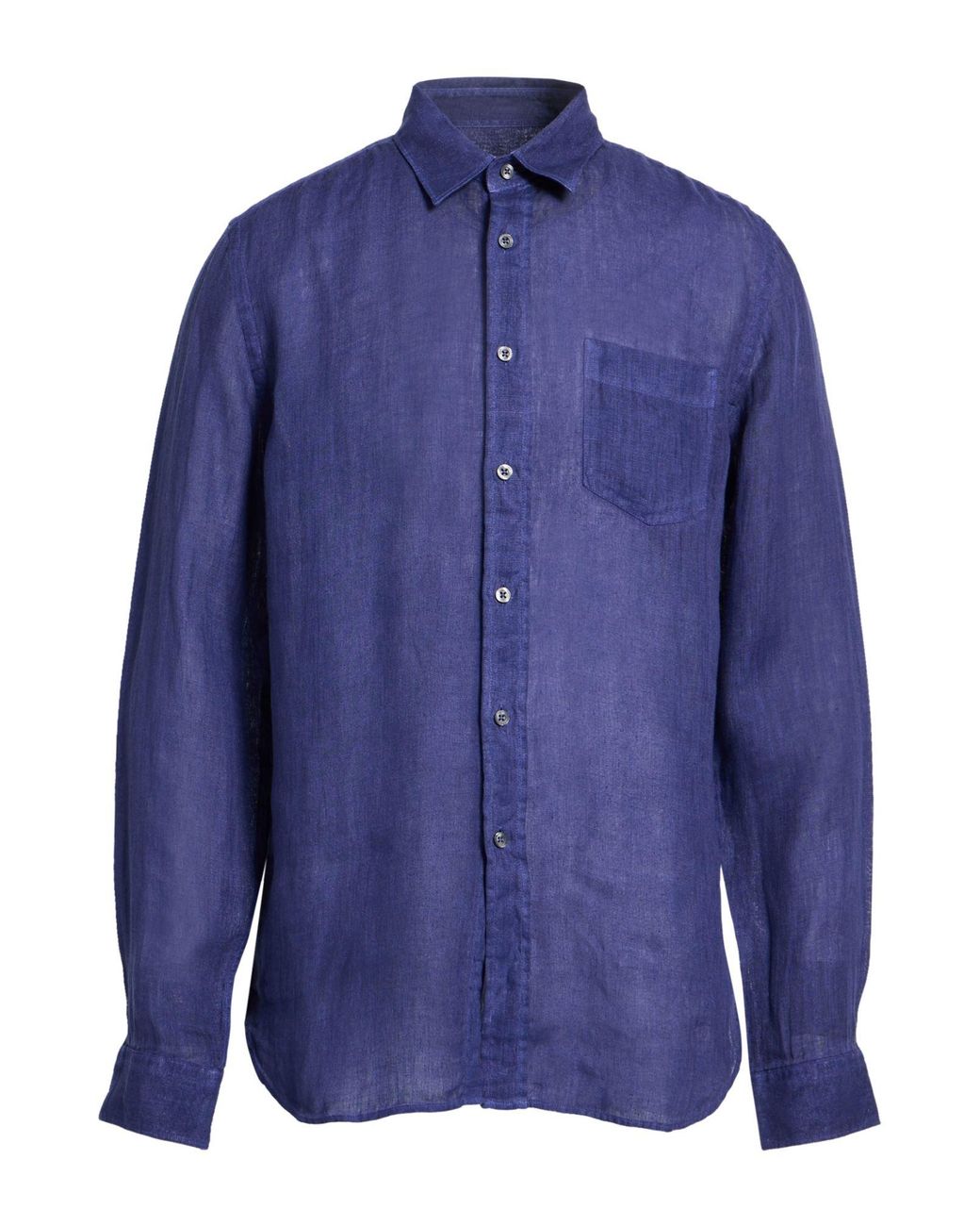 120% Lino Blue Shirt for men