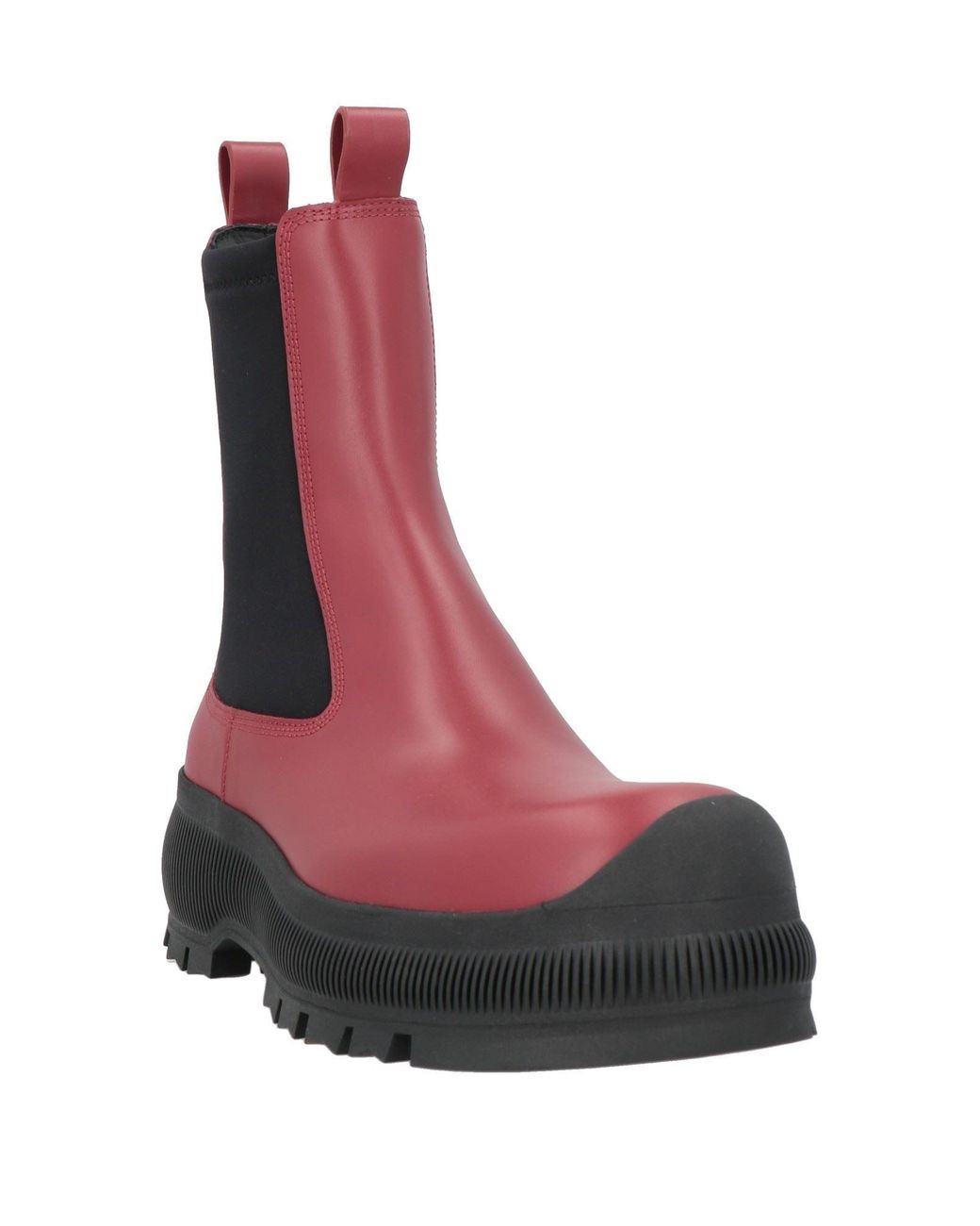 Jil Sander Red Ankle Boots