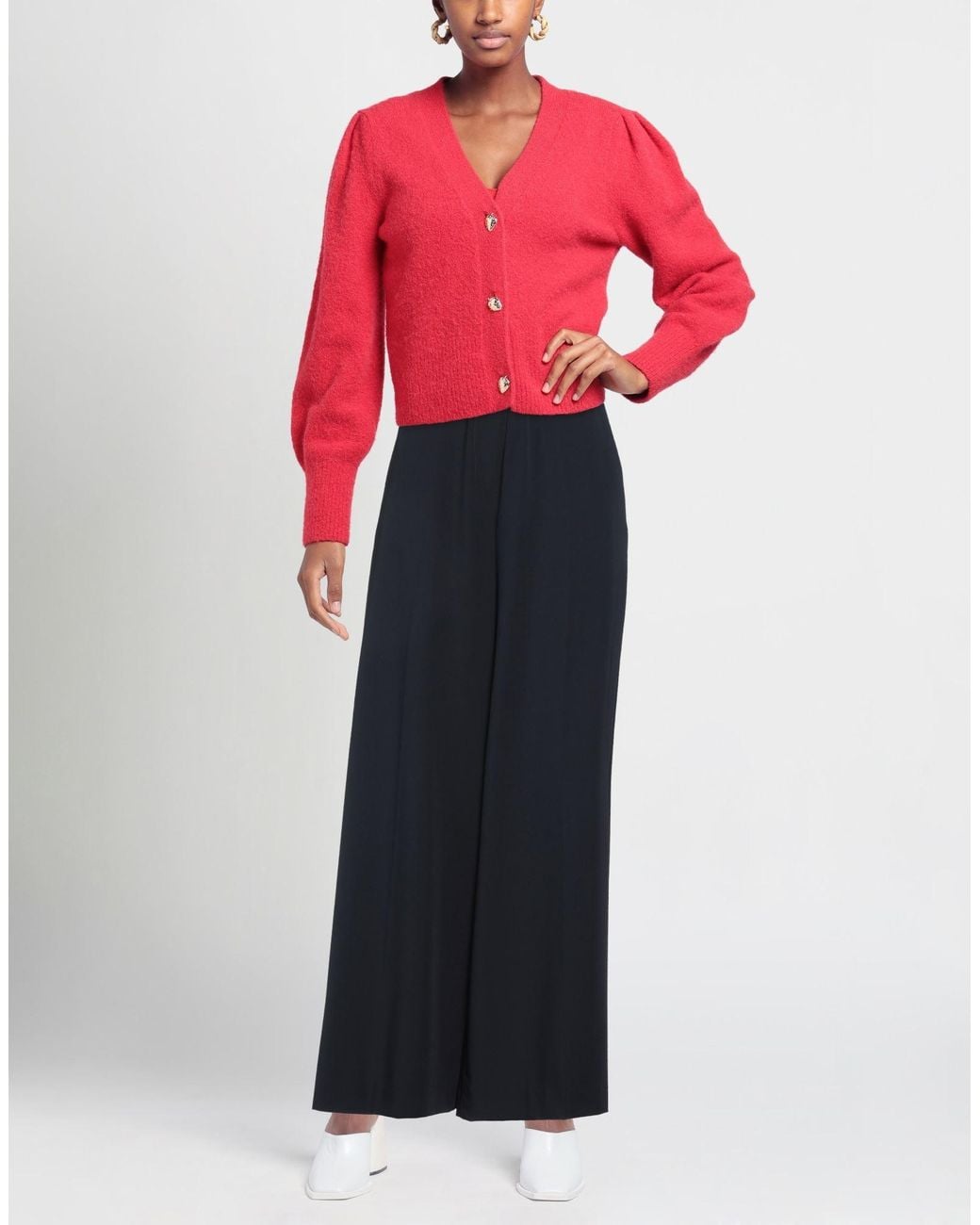 RUE DU BAC Blue Pants Polyester, Viscose, Elastane