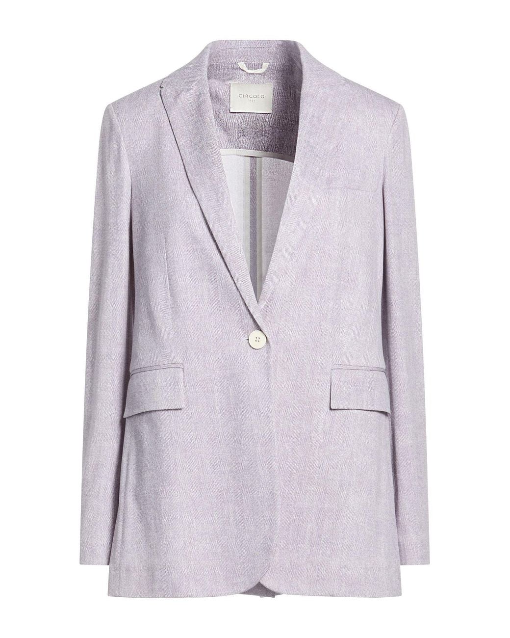 Circolo 1901 Purple Lilac Blazer Cotton, Elastane