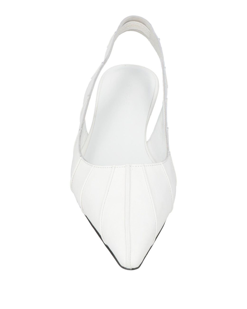 By Far White Ballet Flats Leather