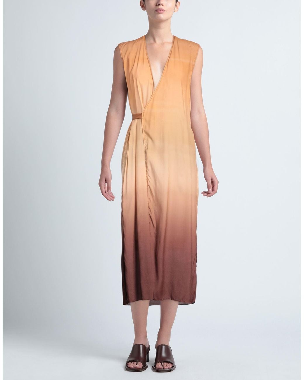 Vestido midi Gauchère de color Orange