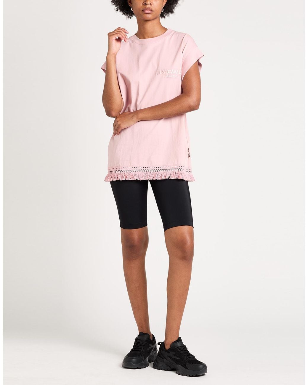 Just Cavalli Pink Antique Rose T-Shirt Cotton
