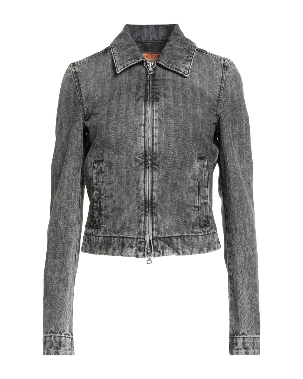 DIESEL Gray Denim Outerwear Cotton
