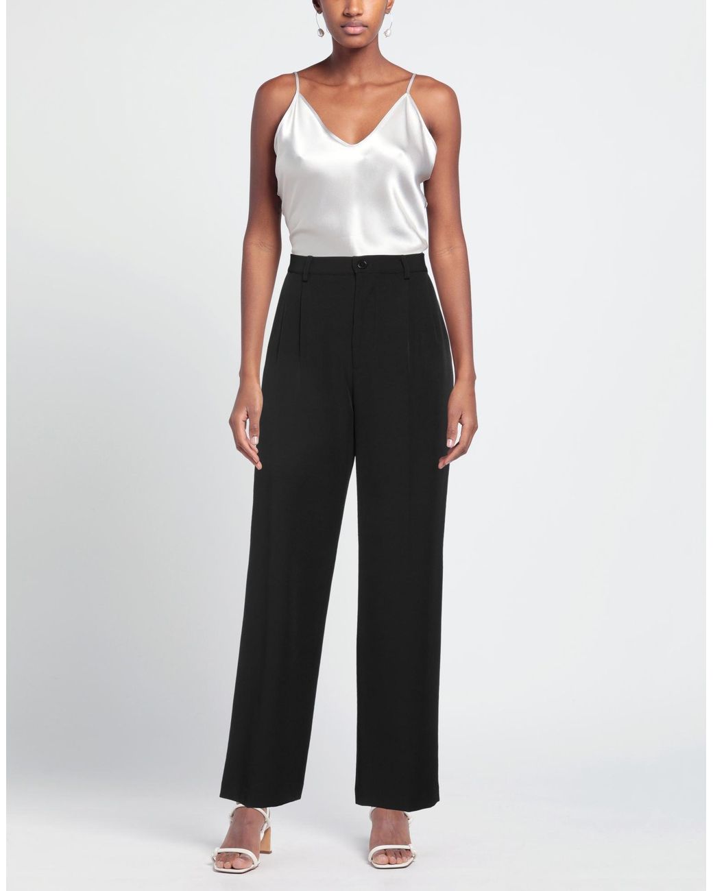 Forte Black Pants Polyester, Elastane