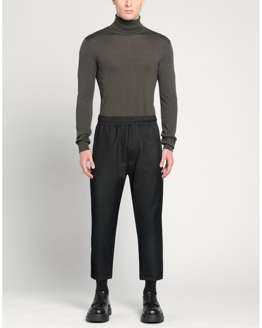 Yes London Black Trouser for men