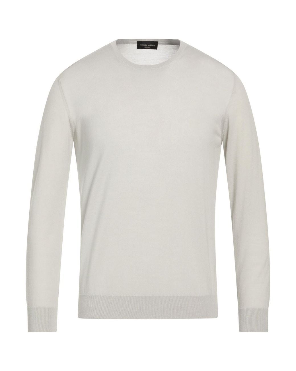 Roberto Collina White Light Sweater Merino Wool for men