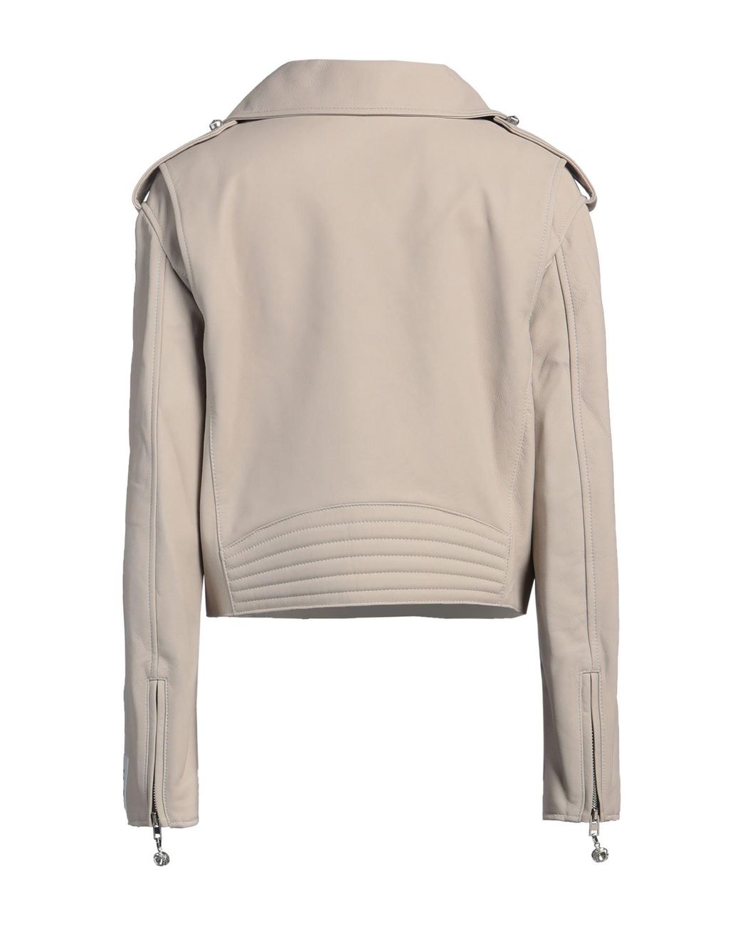 Moschino Natural Jacket Sheepskin, Polyamide, Elastane