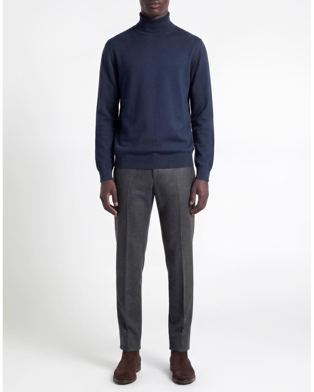 Boglioli Blue Midnight Turtleneck Virgin Wool for men