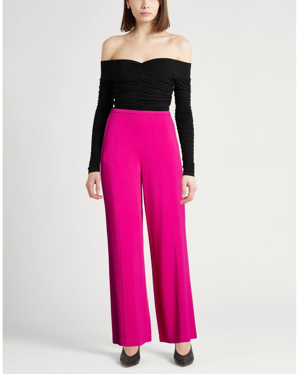 Forte_forte Pink Pants Viscose, Elastane