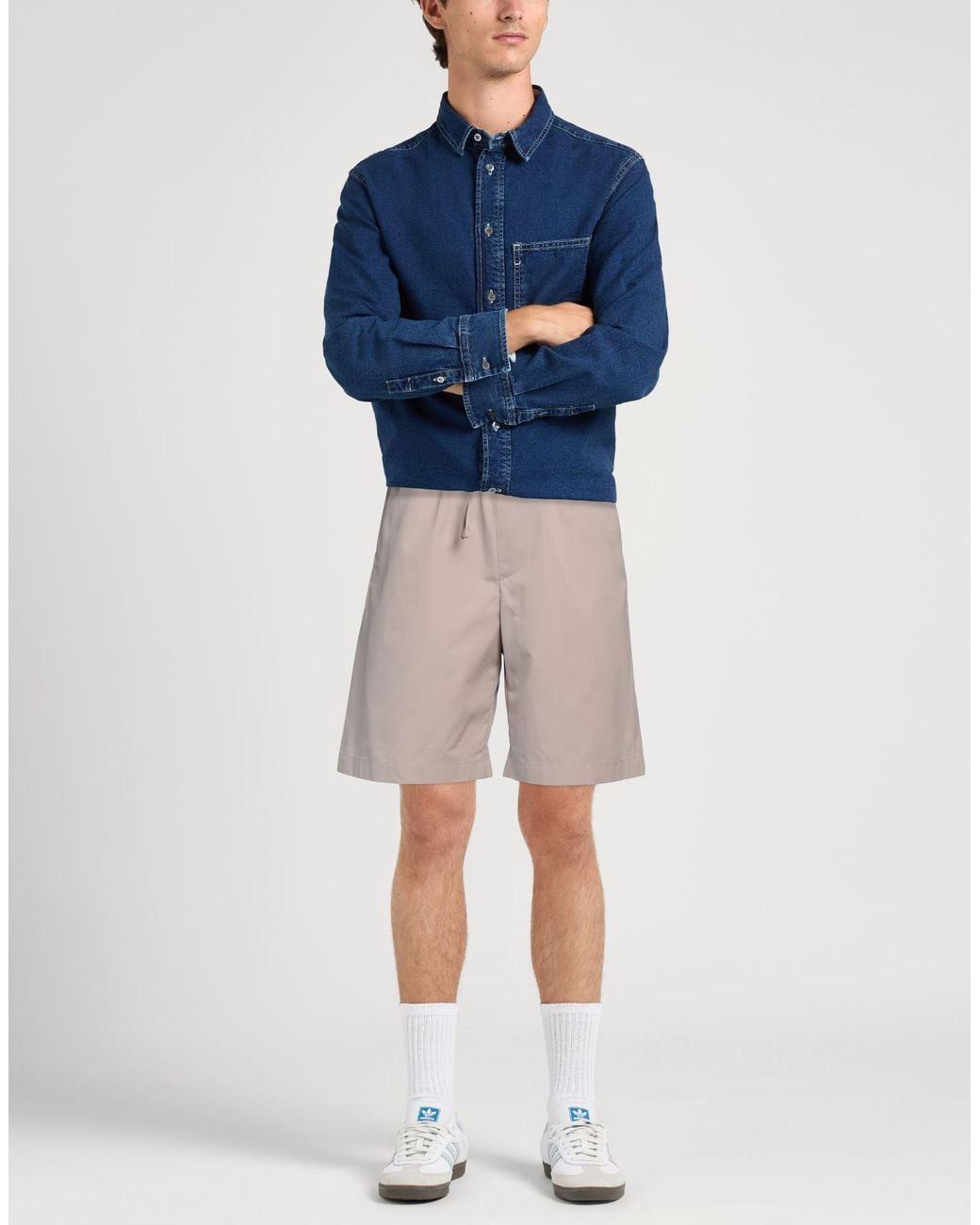 Lardini Gray Shorts & Bermuda Shorts Cotton for men