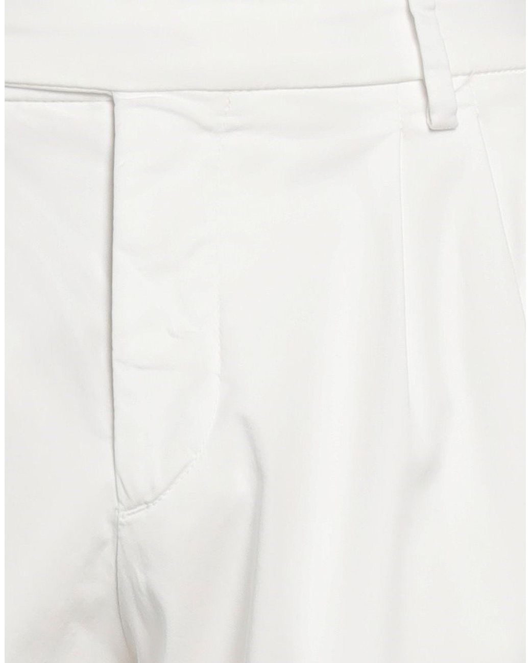Eleventy White Pants Cotton, Elastane for men