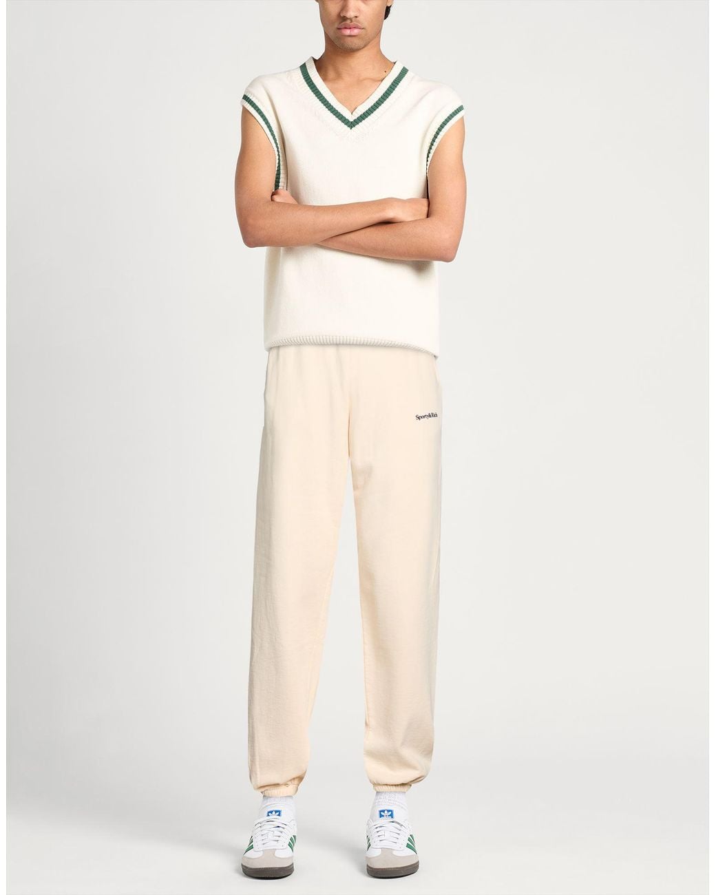 Sporty & Rich Natural Cream Pants Cotton for men