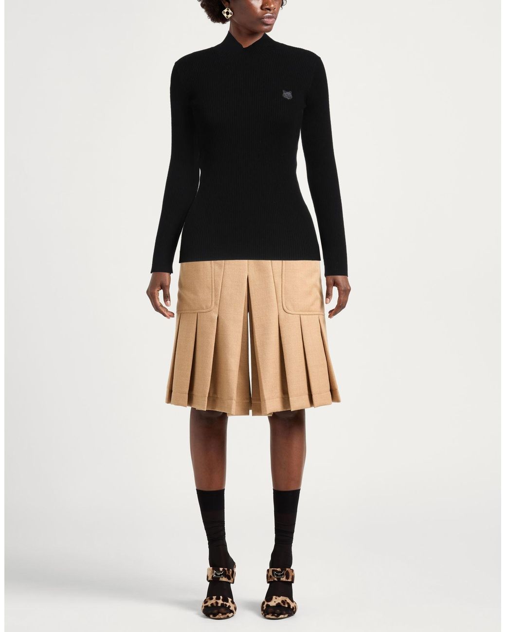 Col Roulé Maison Kitsuné en coloris Black