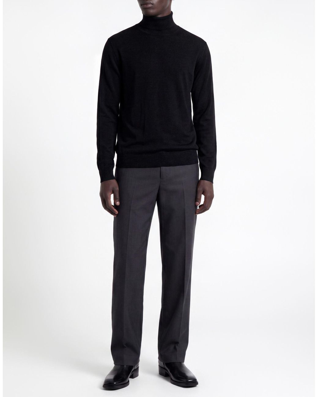Roberto Collina Black Turtleneck Wool for men