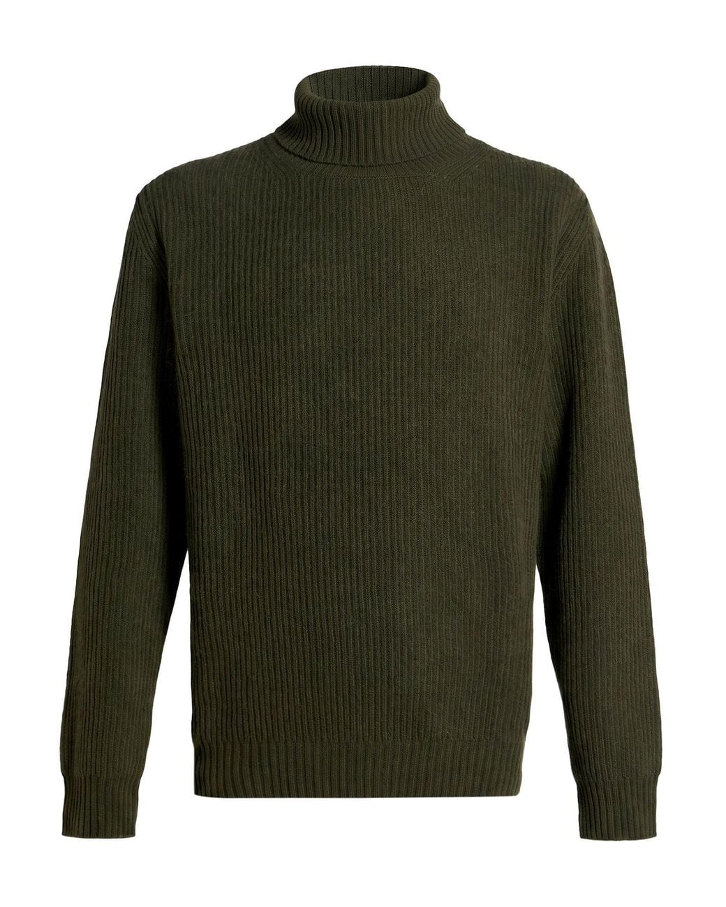 Messagerie Green Military Turtleneck Virgin Wool for men
