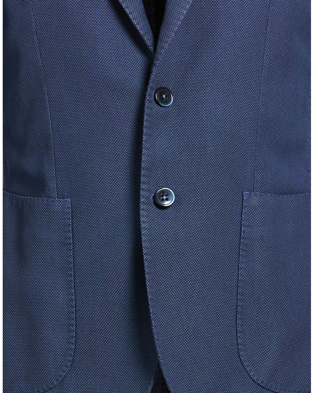 L.b.m. 1911 Blue Blazer Cotton, Polyamide, Elastane for men