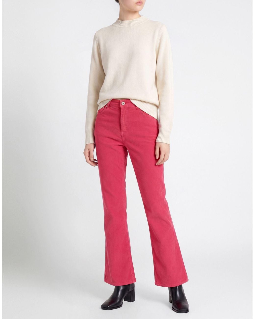 Department 5 Red Pants Cotton, Elastane