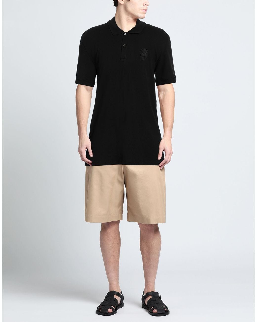 McQueen Black Polo Shirts for men