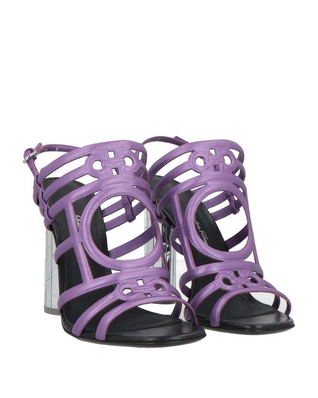 Ferragamo Purple Florenza X5 Sandals Kidskin