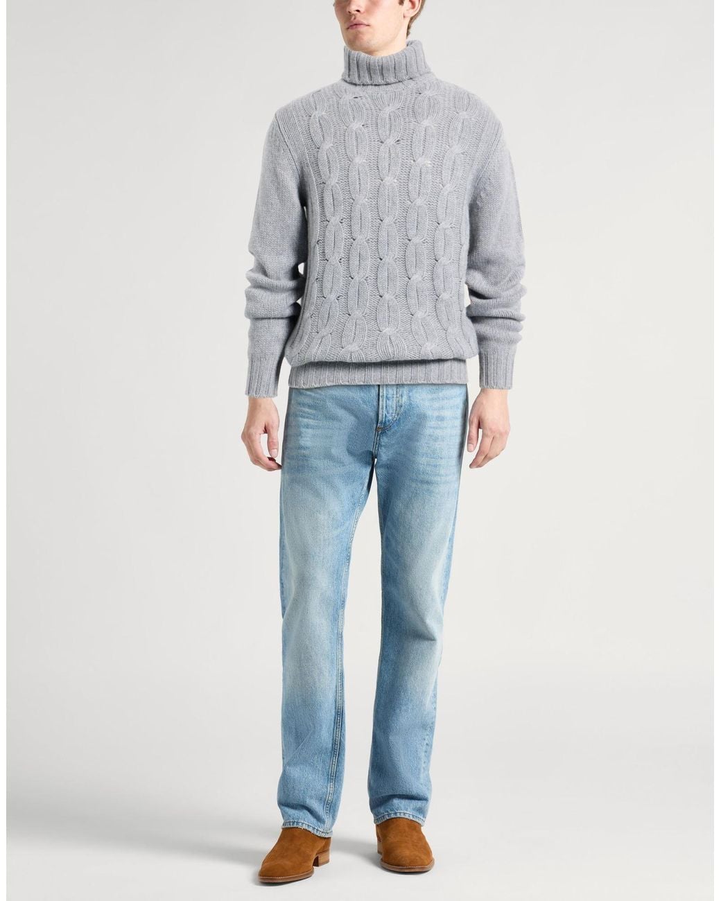 Fedeli Gray Turtleneck for men