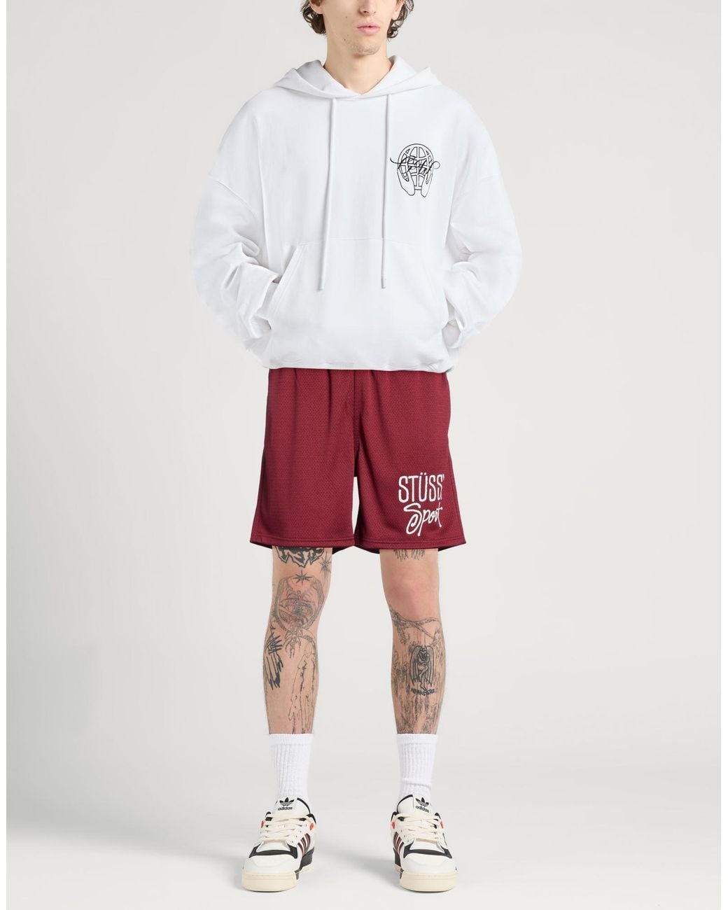 Stussy Red Shorts & Bermuda Shorts Polyester for men