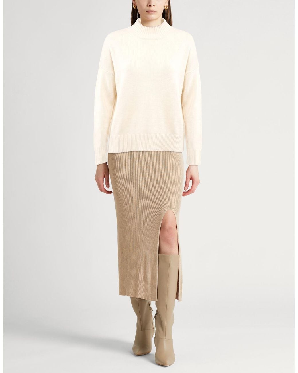 Eleventy White Turtleneck Cashmere
