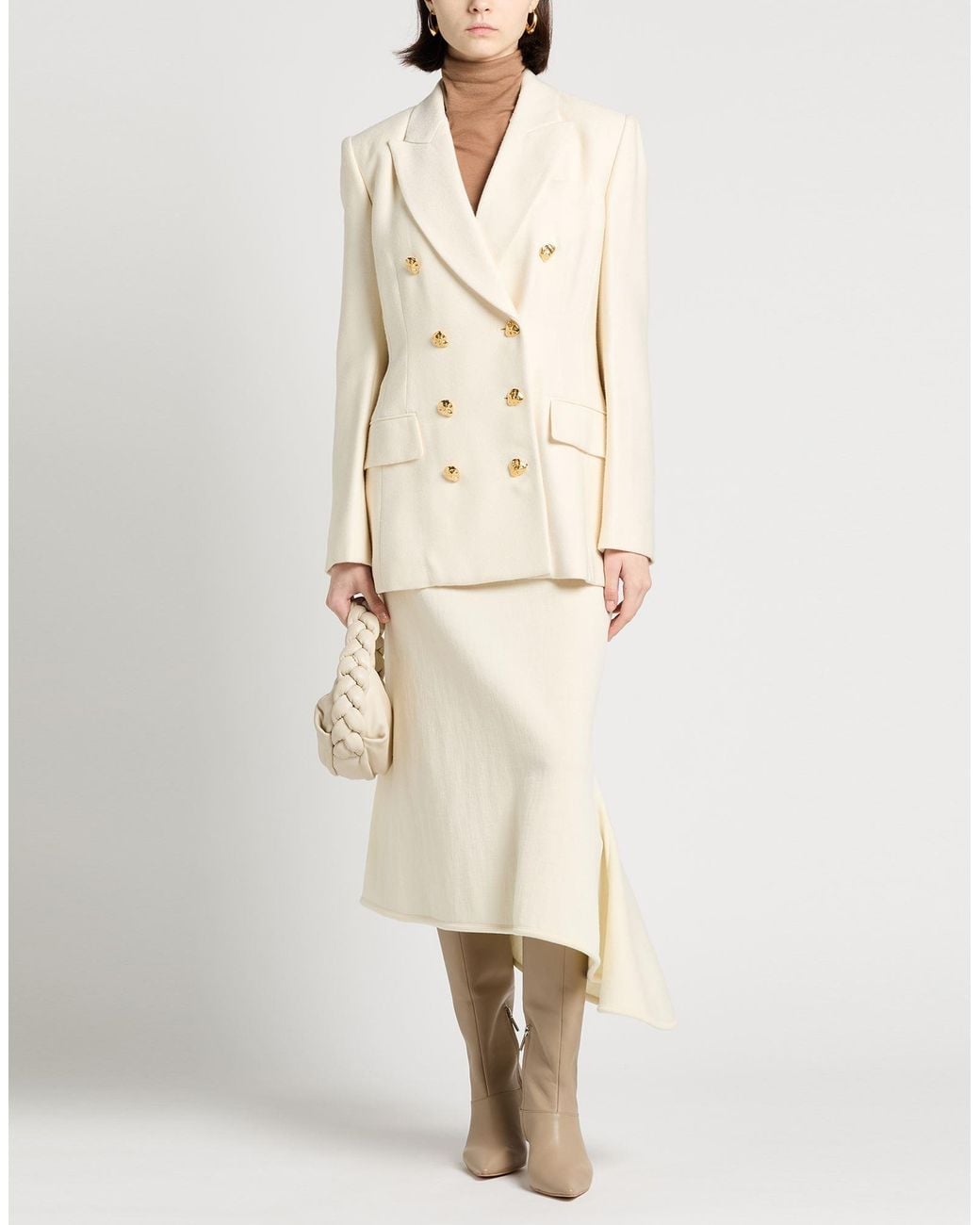Chloé Natural Silk-Wool Tweed Blazer