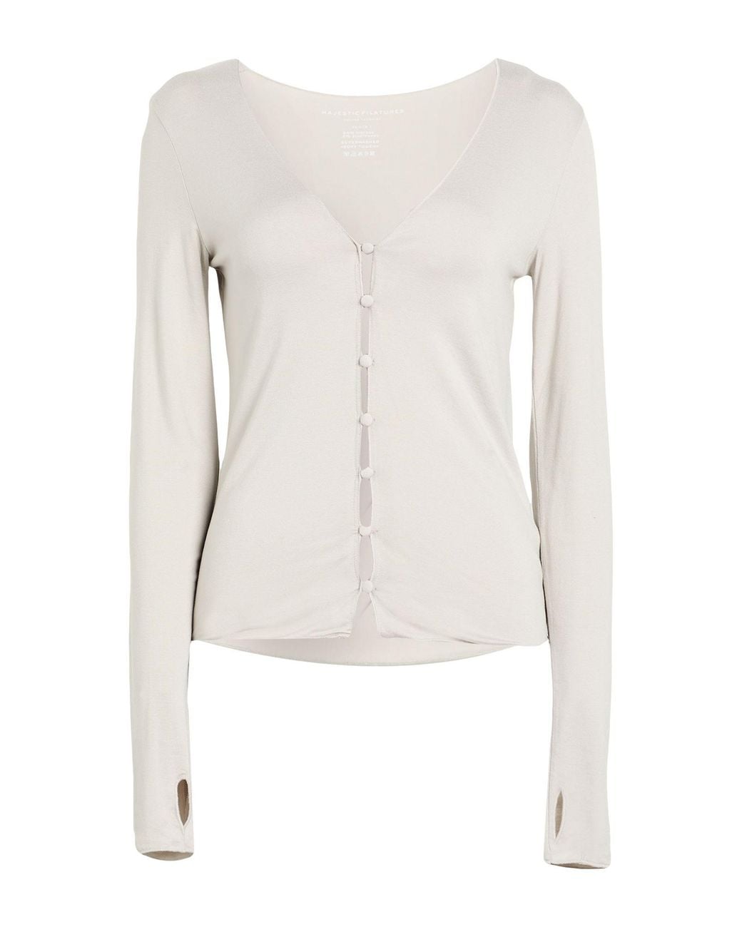 Majestic Filatures White Light Shirt Viscose, Elastane