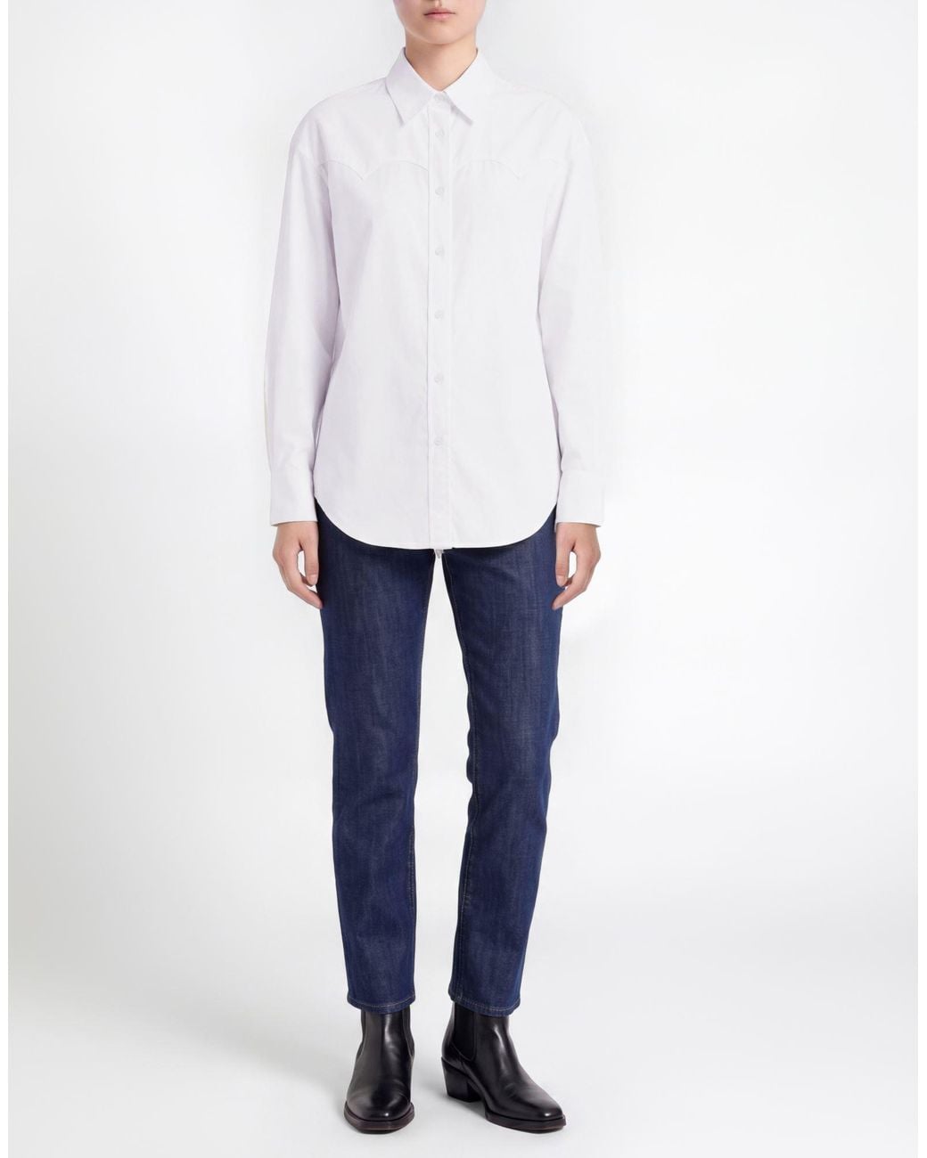 Department 5 White Ivory Shirt Cotton