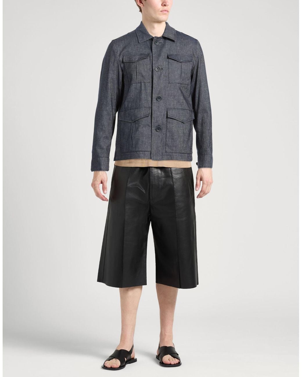 Herno Gray Denim Outerwear for men