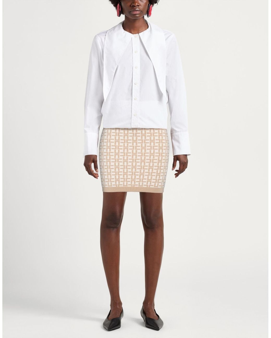 Elisabetta Franchi Natural Mini Skirt