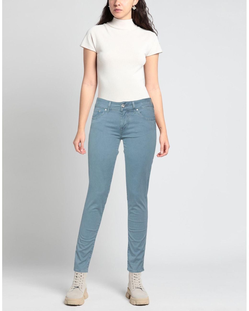Jacob Cohen Blue Pants Cotton, Elastane