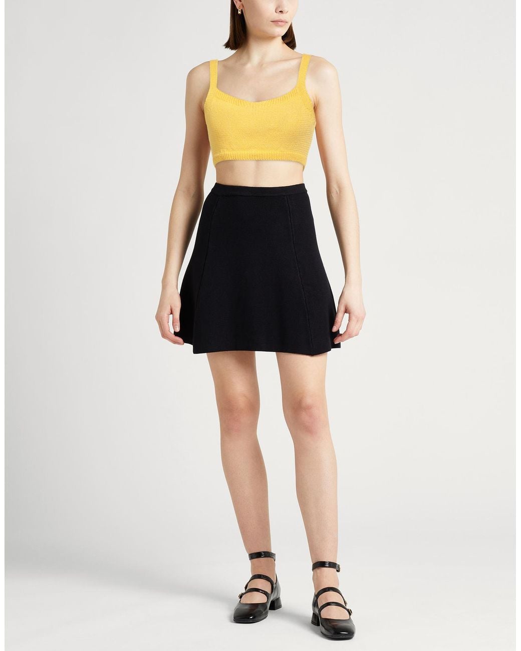 Liu Jo Yellow Better Top Polyester, Cotton