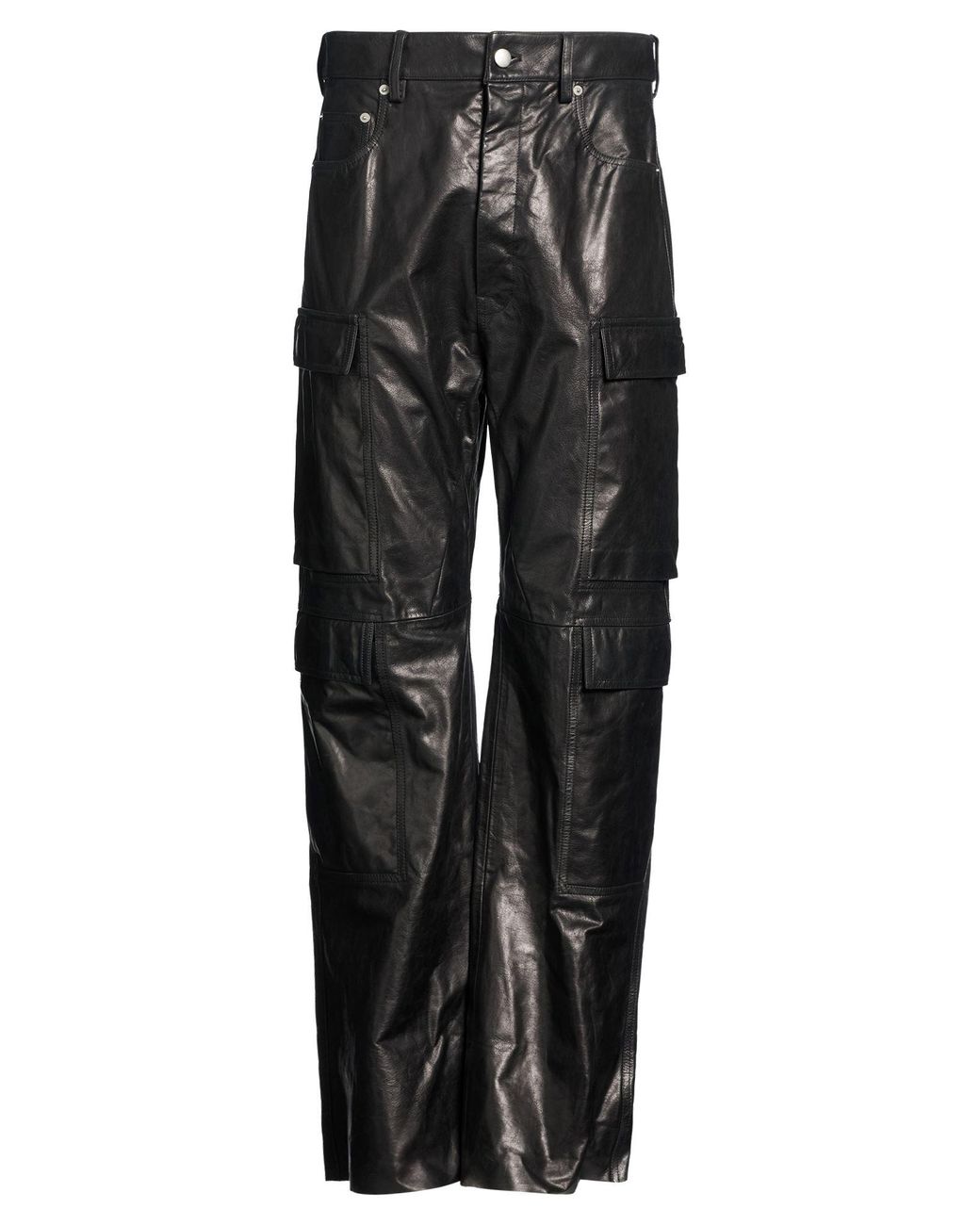 Rick Owens Black Pants Calfskin for men