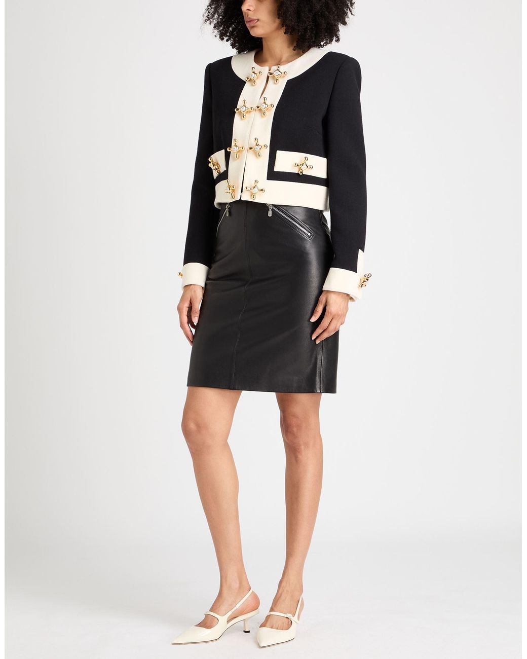 Moschino Black Couture Jacket Virgin Wool