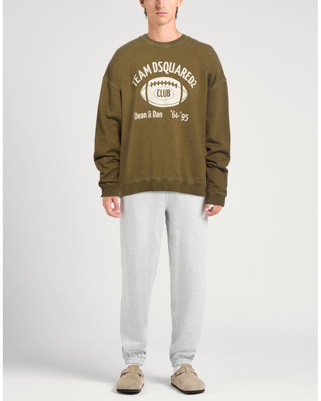 DSquared² Green Military Sweatshirt Cotton for men
