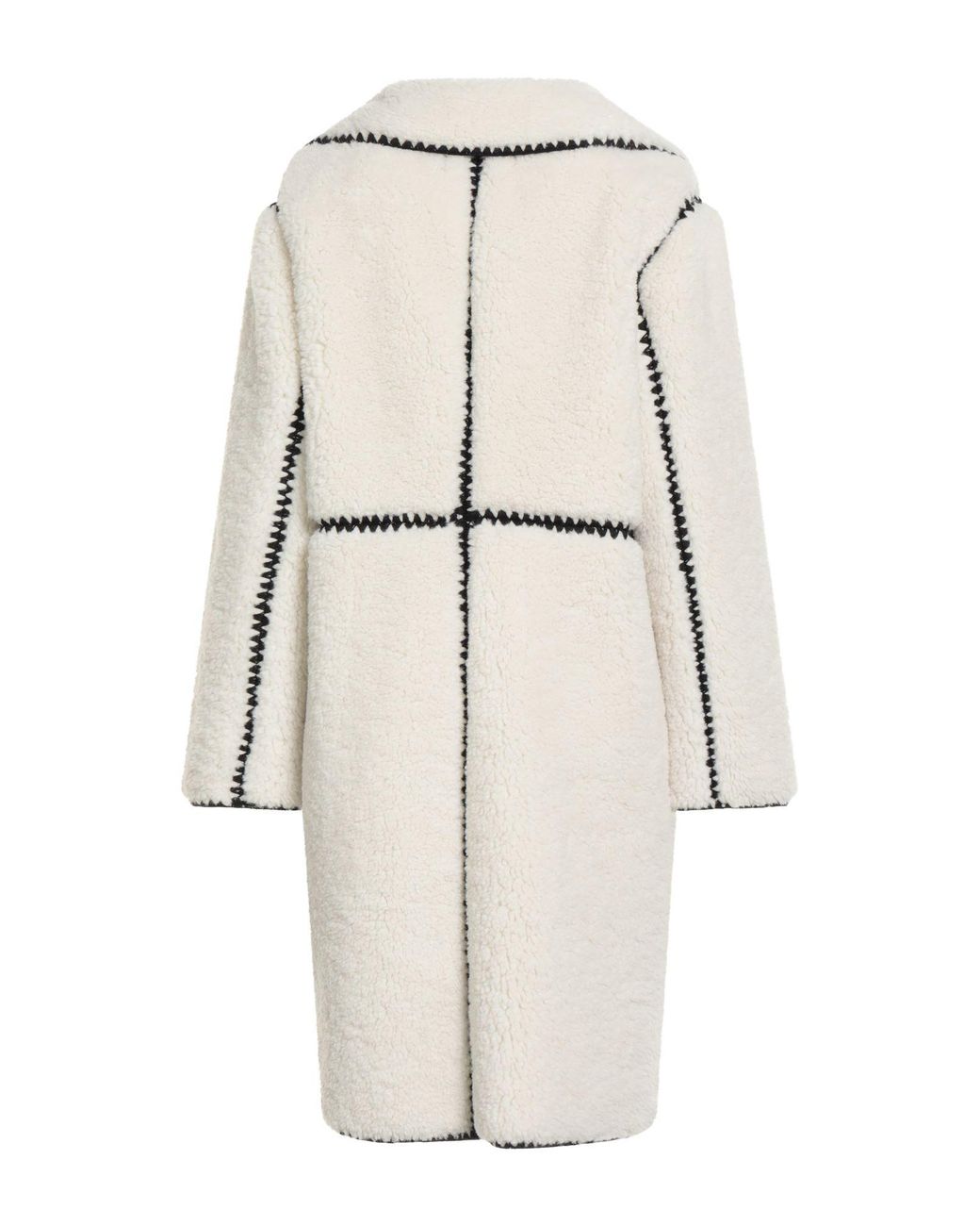 Shearling & Teddy di Maje in White