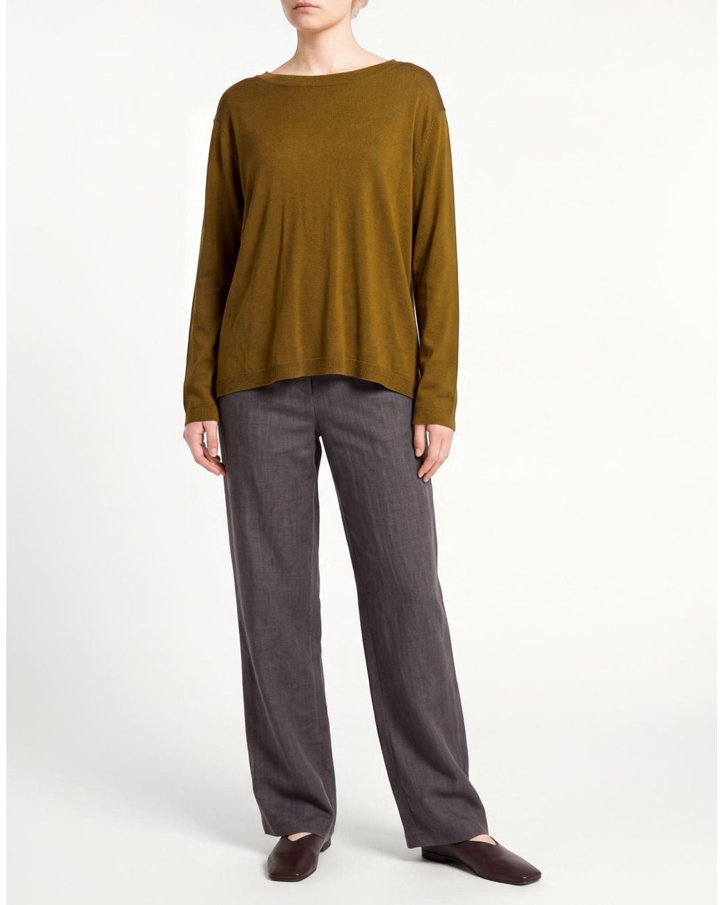 Max Mara Green Military Sweater Silk, Cotton