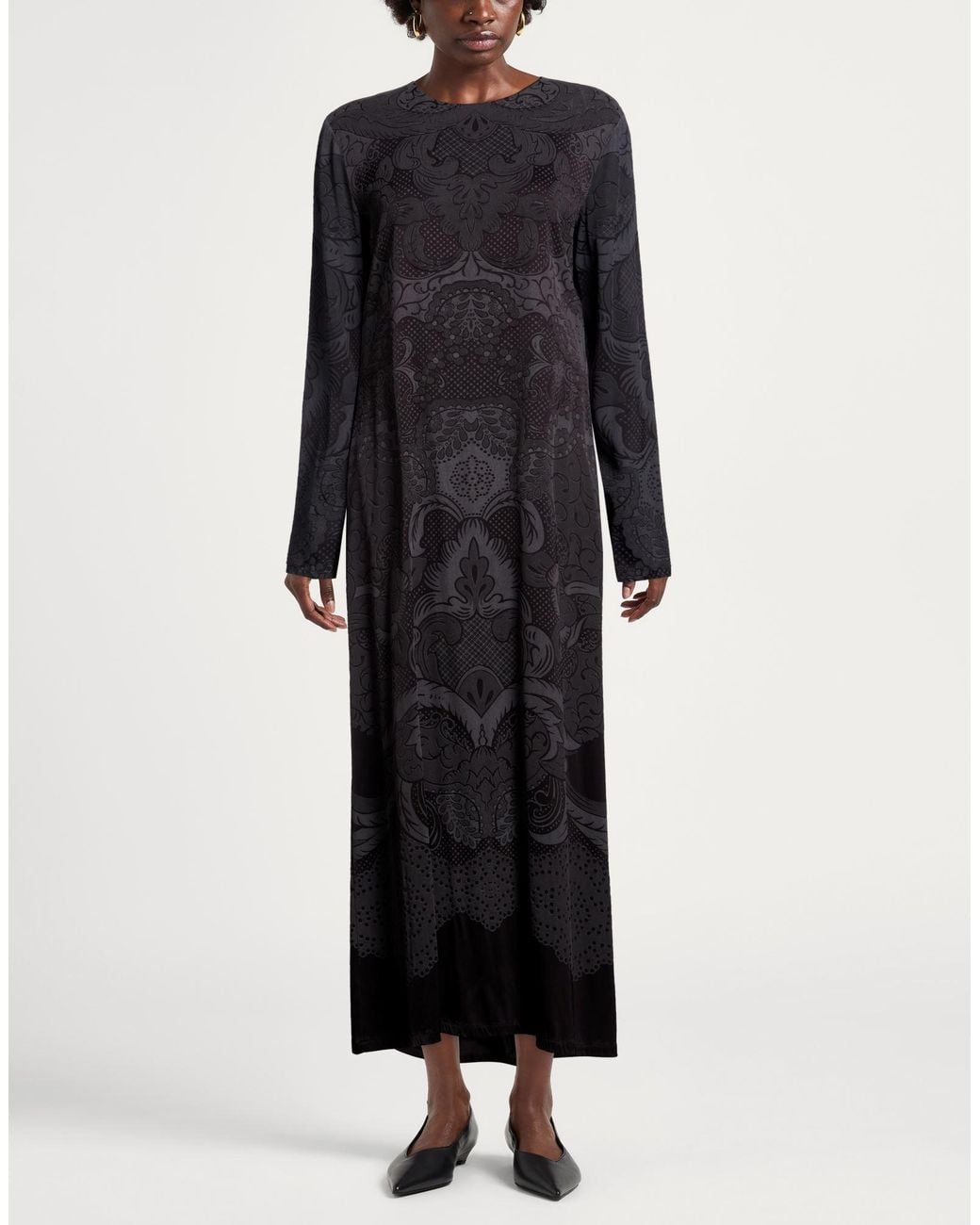 LaDoubleJ Black Maxi Dress Viscose, Elastane