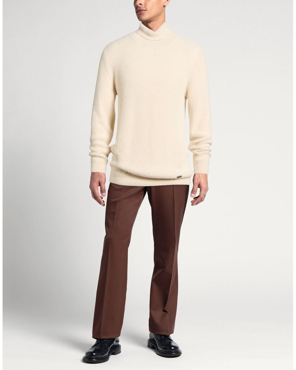 Gianni Lupo Natural Turtlenecks for men