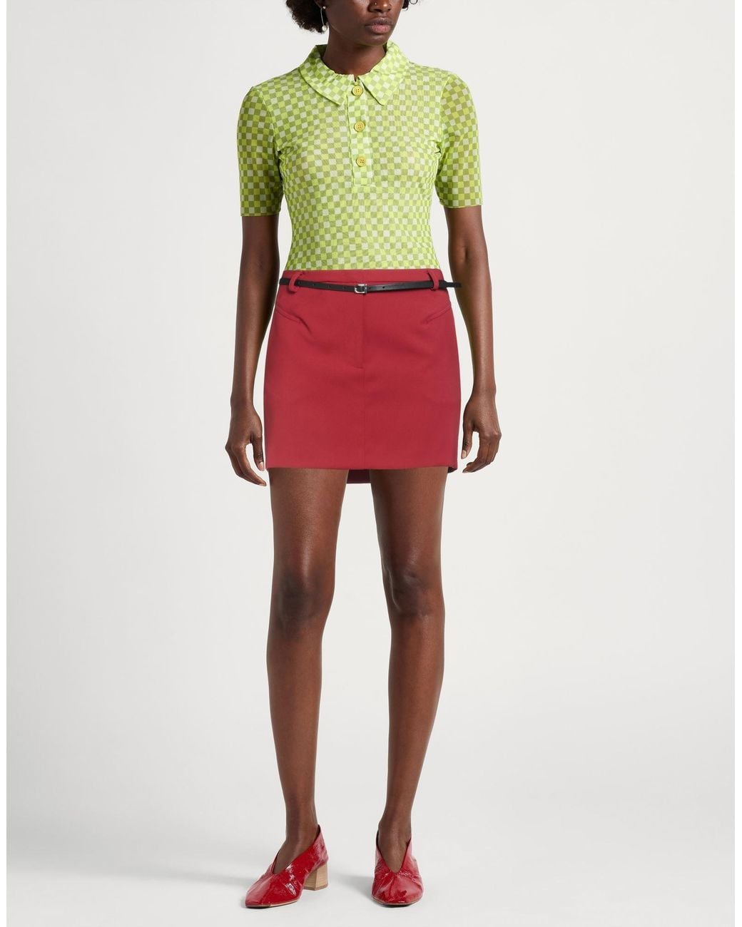 Patrizia Pepe Red Mini Skirt