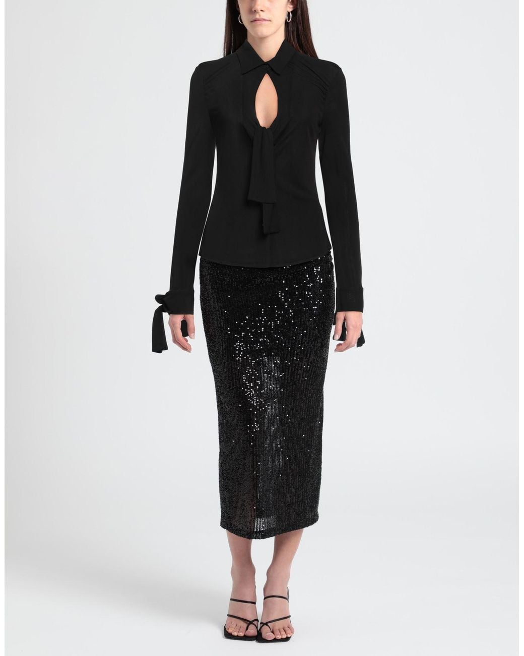MSGM Black Shirt Viscose
