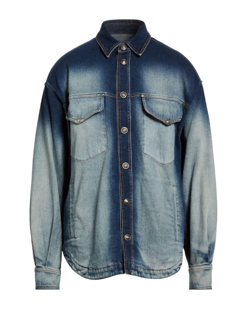 Versace Jeans Couture Blue Denim Outerwear Cotton, Elastane for men