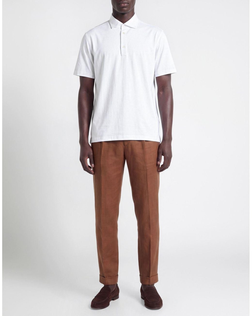 Ghirardelli White Polo Shirt for men