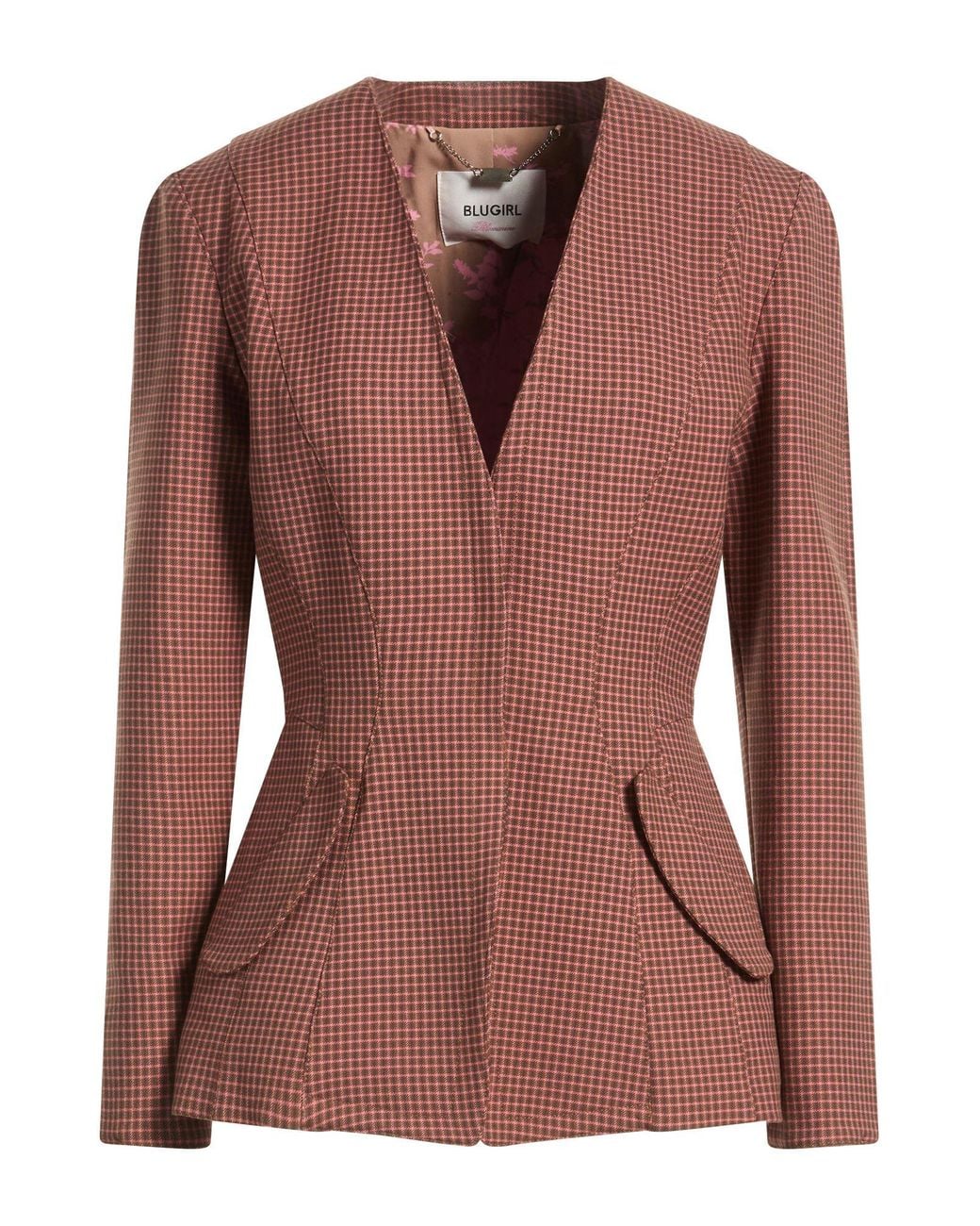 Blugirl Blumarine Brown Jacket Polyester, Viscose, Elastane