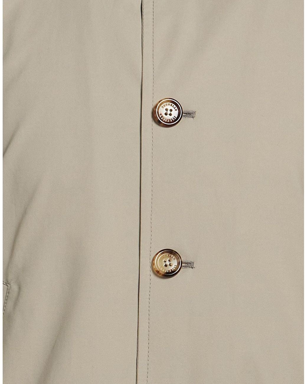 Brunello Cucinelli Gray Jacket Cotton, Polyamide for men