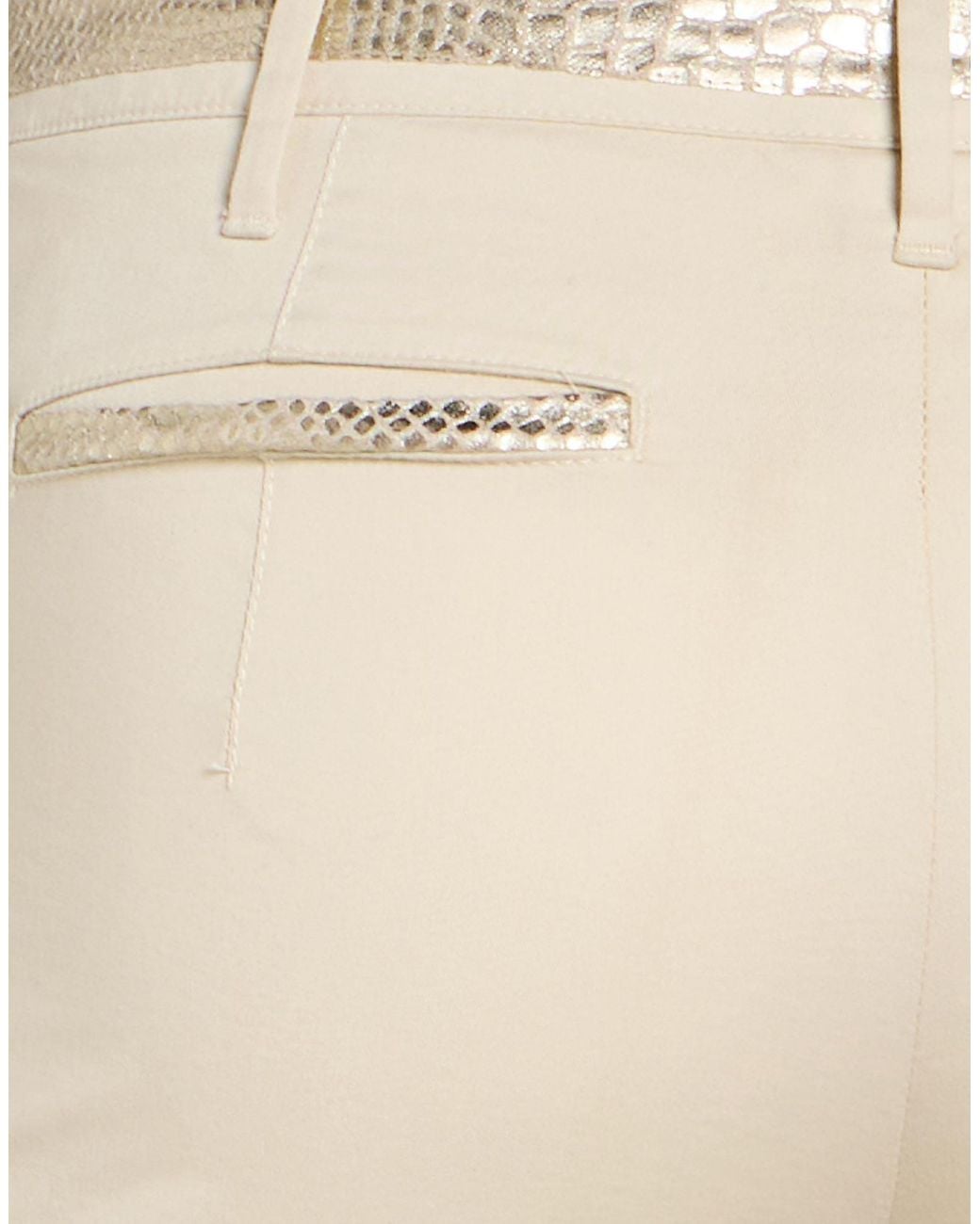 Frankie Morello Natural Pants Cotton, Elastane
